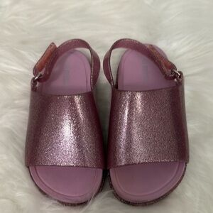 New! Mini Melissa sz 8 Pink Glitter Sandals Jellies